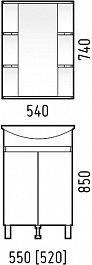 Corozo Мебель для ванной Джуно 55 New белая – фотография-9
